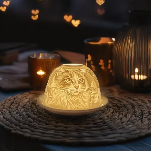 cats and Kittens Fairy Lamp Lithophane - Picture 2 of 6